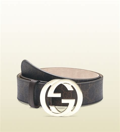 GG Supreme belt with G buckle in Black GG Canvas.